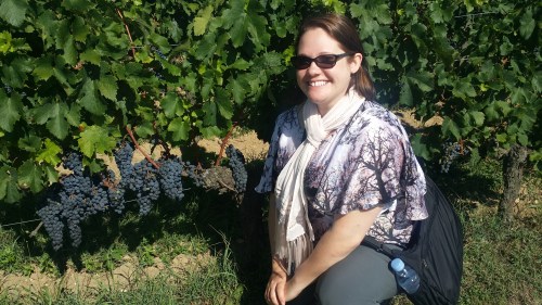 These harvest-ready grapes in Saint-Émilion, France wanted to pose with me in a photo, and of course, I obliged them.